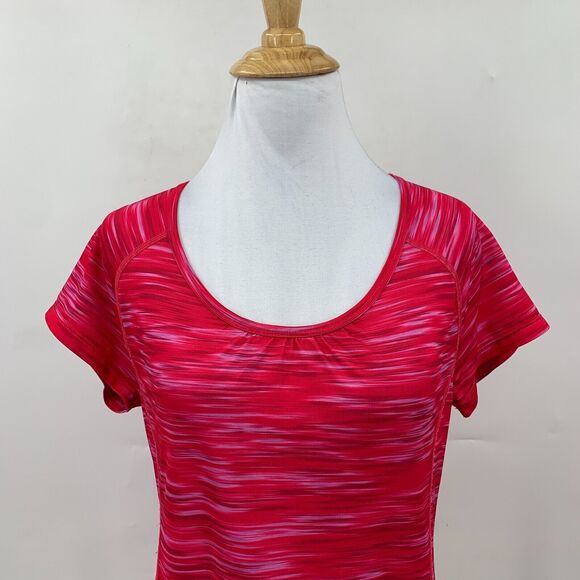 Mountain Hardwear T Shirt Womens S Pink Space Dye Wicked Electric Short Sleeve - Picture 3 of 13